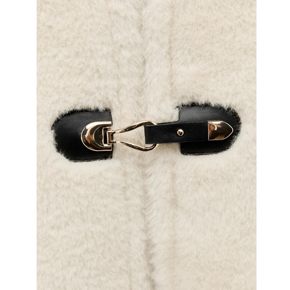 Zara FAUX FUR JACKET WITH FIREMAN CLASP - Picture 7 of 14